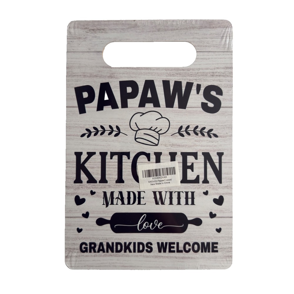 Papaw's Kitchen Grandkids Welcome Sign